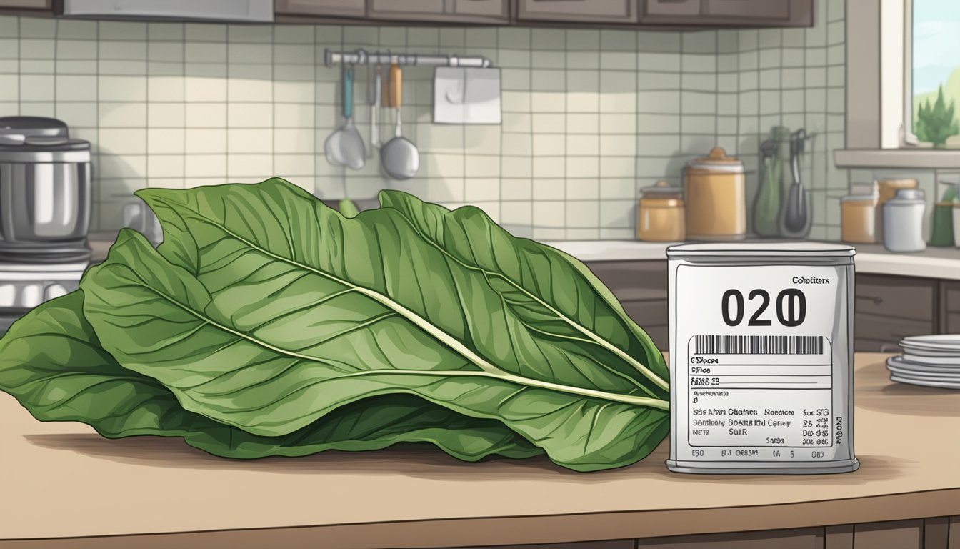 Can You Eat Expired Spinach? Risks & Safety Tips Revealed A wilted, brown spinach leaf sits next to a crumpled expiration date label on a kitchen counter